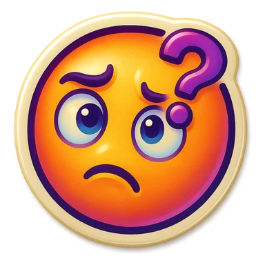 confusion in the face  sticker