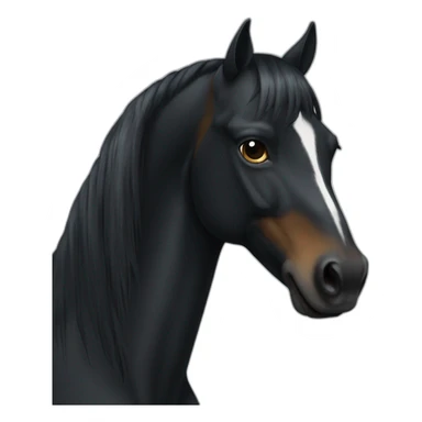 Cheval noir sticker