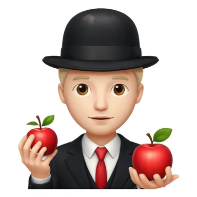 homme de magritte  sticker