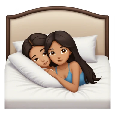 busty pawg long dark hair horny face intimate bed pose sfw sticker