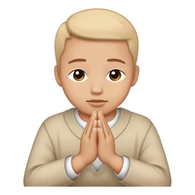 hands clasped in prayer sticker
