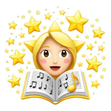 singing notes become stars sticker