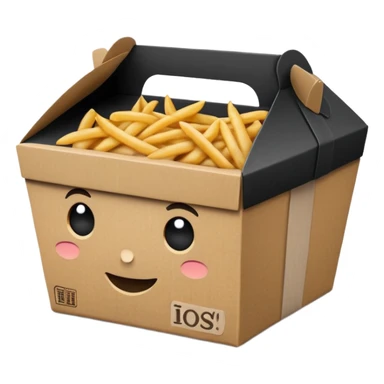 Takeaway Food Box black  sticker