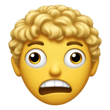 Scrunch face eyes open mouth open  sticker