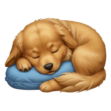 Golden retriever sleeping sticker