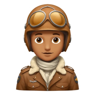 renard aviateur, casque en cuir vintage marron , écharpe blanche, blouson aviateur, sticker