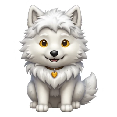 snow Wolf smile, full body sticker