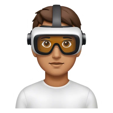 a man in VR glasses sticker