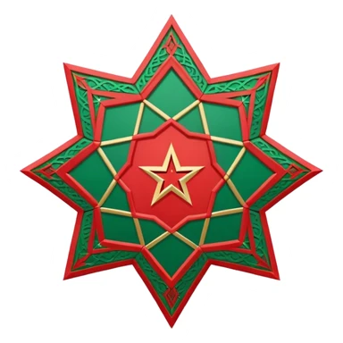 a moroccoan flag with a beautiful and creative design  sticker