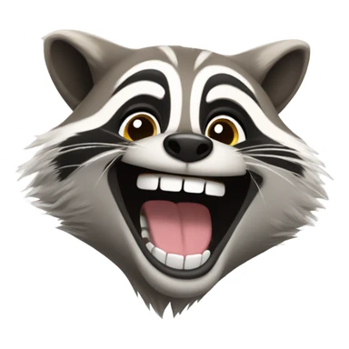 racoon smiling sticker