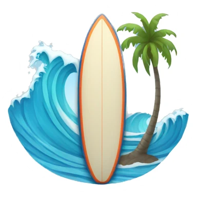 Blue surfing board emoji sticker