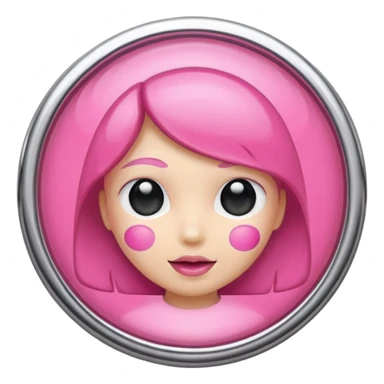 pink girly chrome internet sticker