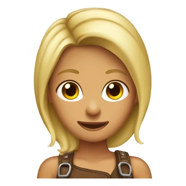 Blonde tanned girl on a horse sticker