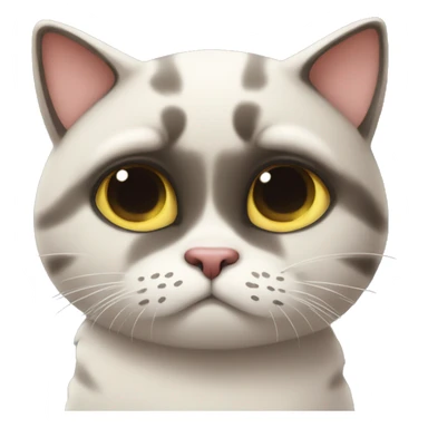 Sad cat sending a kiss sticker