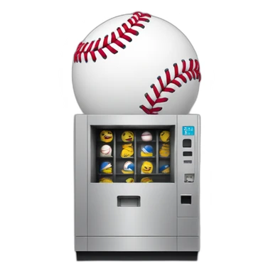 baseball hitting vending machine sticker