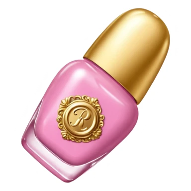 gold rococo pink inflatable puffy nail polish sticker