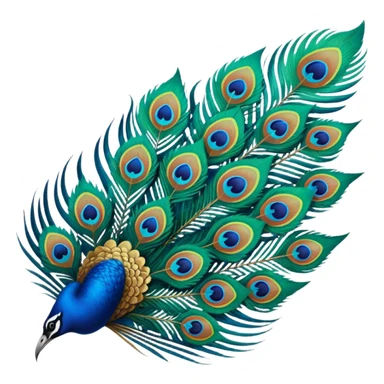 Peacock wing sticker