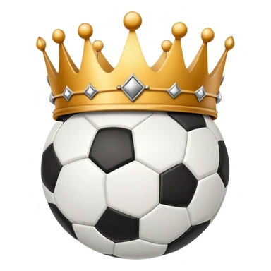 Soccer ball with crown  sticker