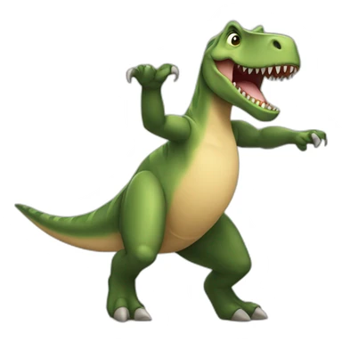de un dinosaurio bailando  sticker