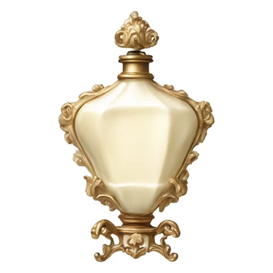 Vintage rococo perfume pale white sticker