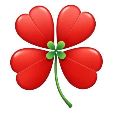 Un trébol de cinco hojas rojo sticker