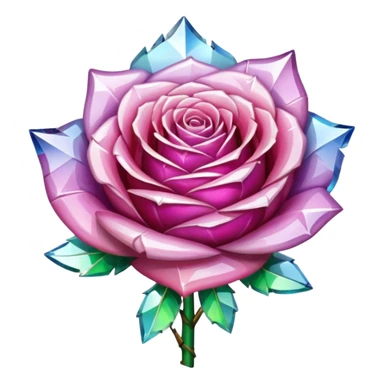 Rose made out of broken crystal  sticker