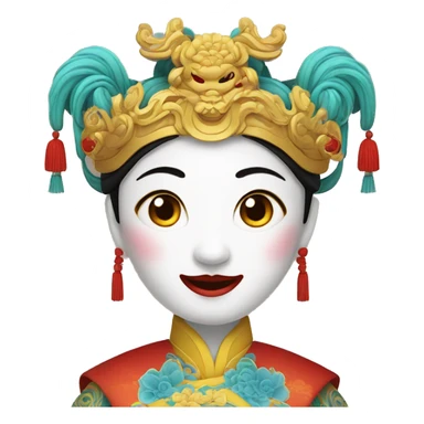 Sichuan opera with face-changing characters sticker