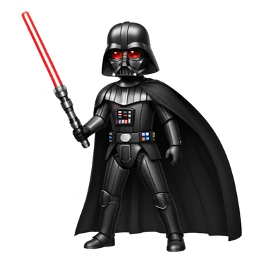 Darth Vader with the red light saber sticker