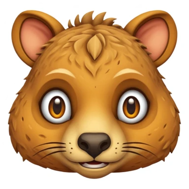 animals living in desert, just face sticker