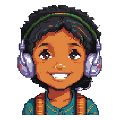 happy Indian kid listening to a story sticker