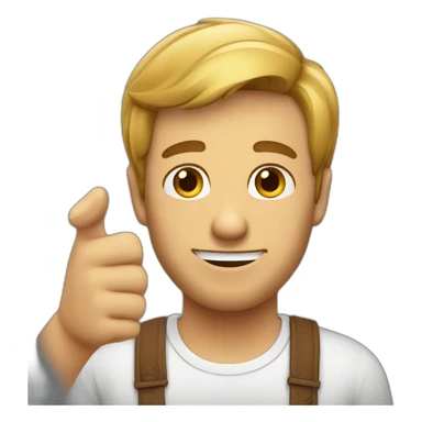 Yellin guy with Italian hand sticker