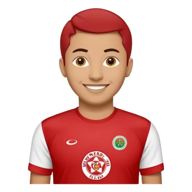 Create a emoji for a widad athletic club fan real t chirt sticker