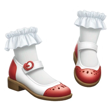 mary jane shoes and frilly white socks sticker