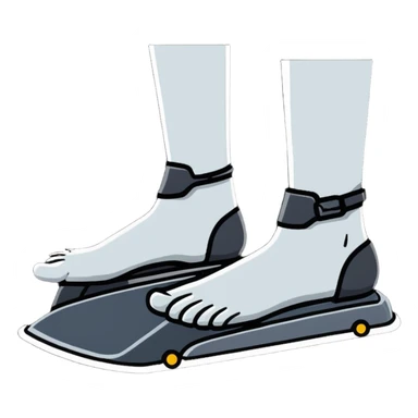 foot pressing brake pedal in car sticker