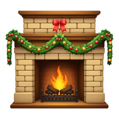  Xmas Fireplace sticker