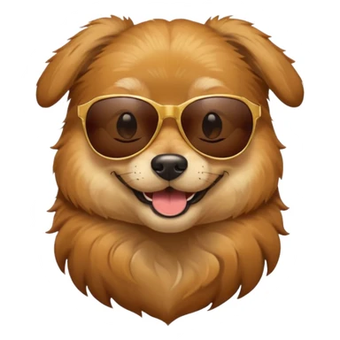 dog wearing sunglasses sticker