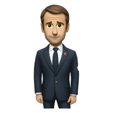 emanuel macron fume une clope sticker