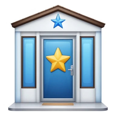 store with blue star sticker