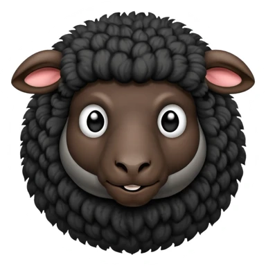 angery black sheep saying fuck you sticker