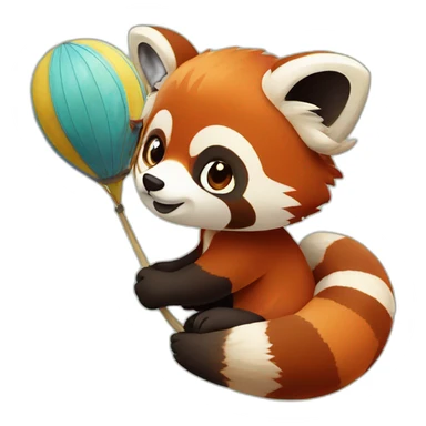 red panda travel sticker
