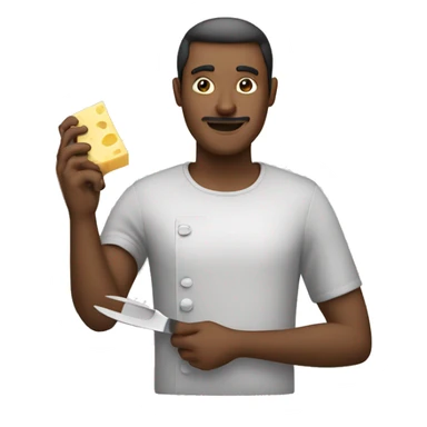 a man spreading data with a butter knife  sticker