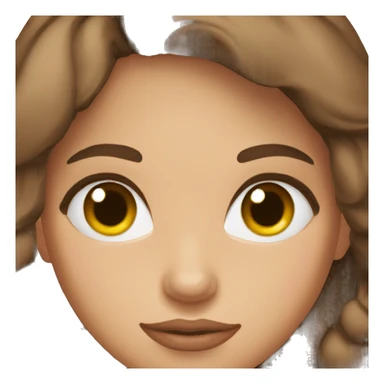 woman brown hair eyes brown, in love sticker