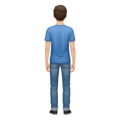anonymous boy standing ,view from the back sticker