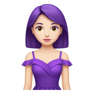 Kadın Mor elbiseli sticker