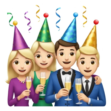 group of people with a check mark sticker