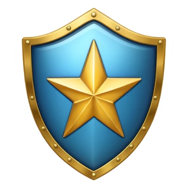a shield with a star in it sticker