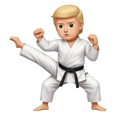 Donald trump doing karate sticker