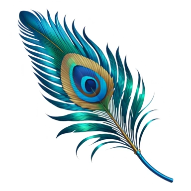 Create peacock featheremoji sticker