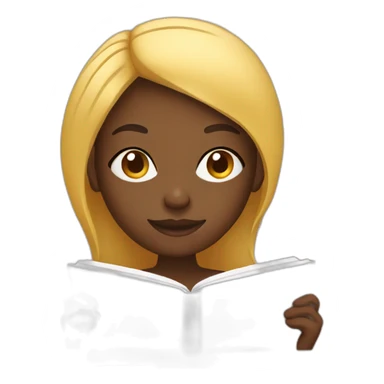 Black girl reading blog sticker