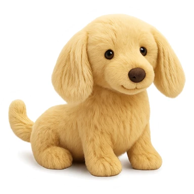 cute blonde dachschund jellycat plushie sticker